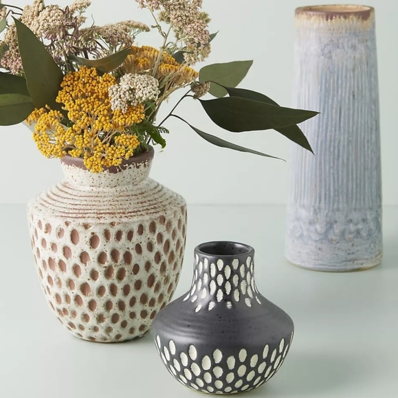 Anthropologie Julieta vase - navy/ivory